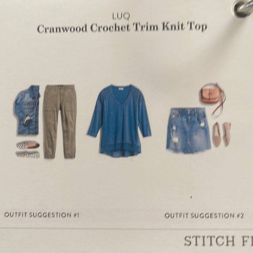 Stitch Fix LUQ crochet trim top